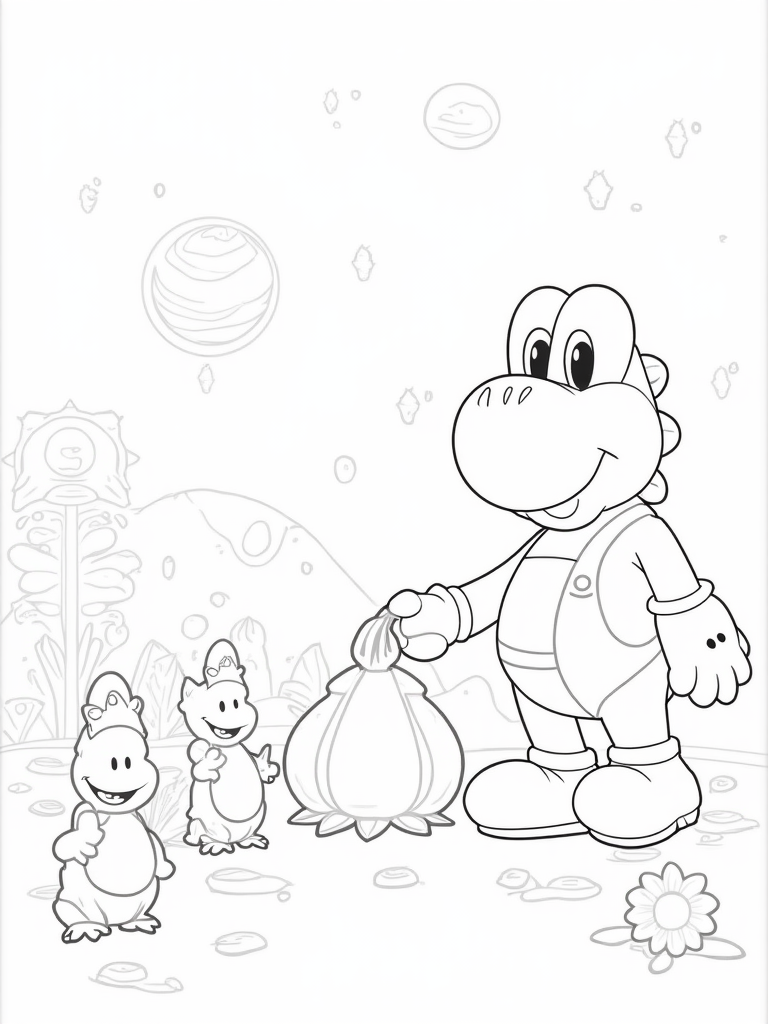 yoshi coloring pages