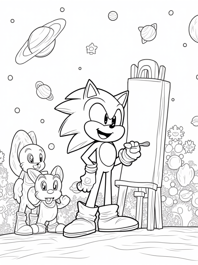 sonic coloring pages