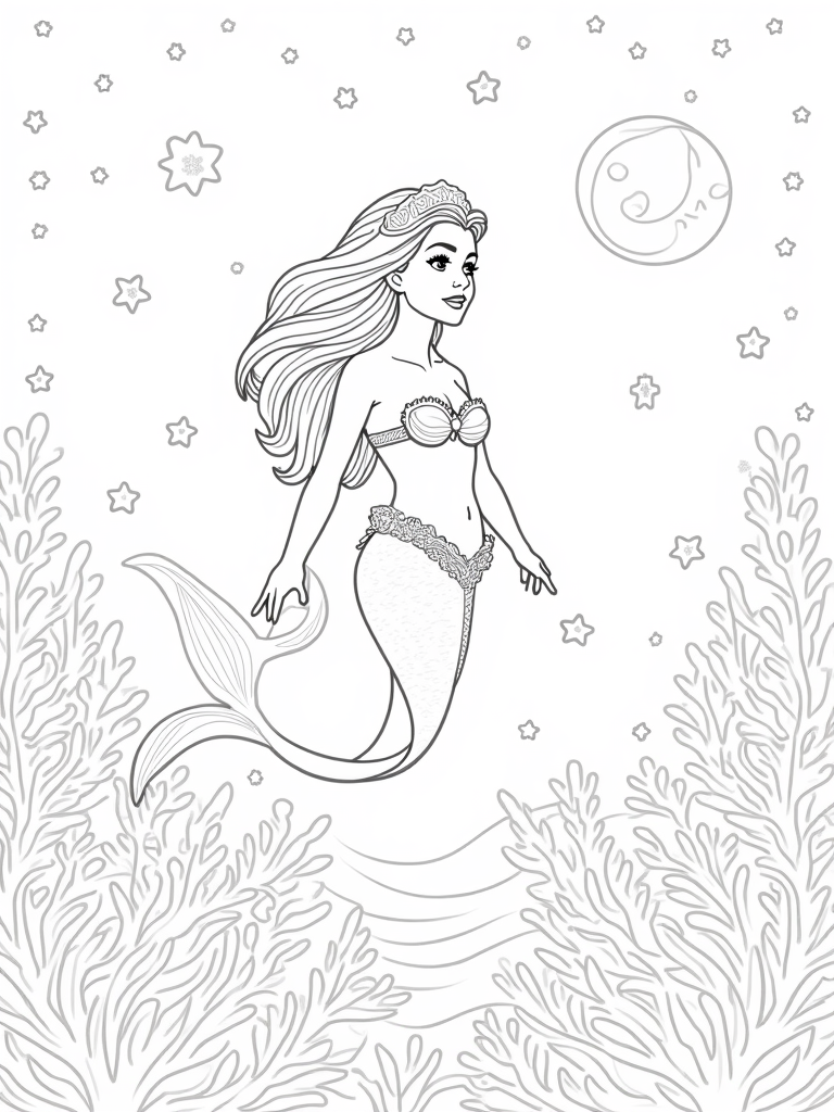 the little mermaid coloring pages