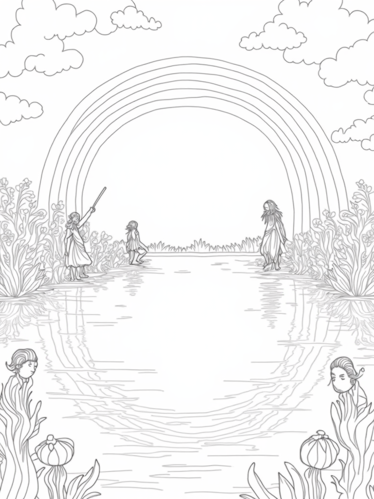 rainbow coloring pages