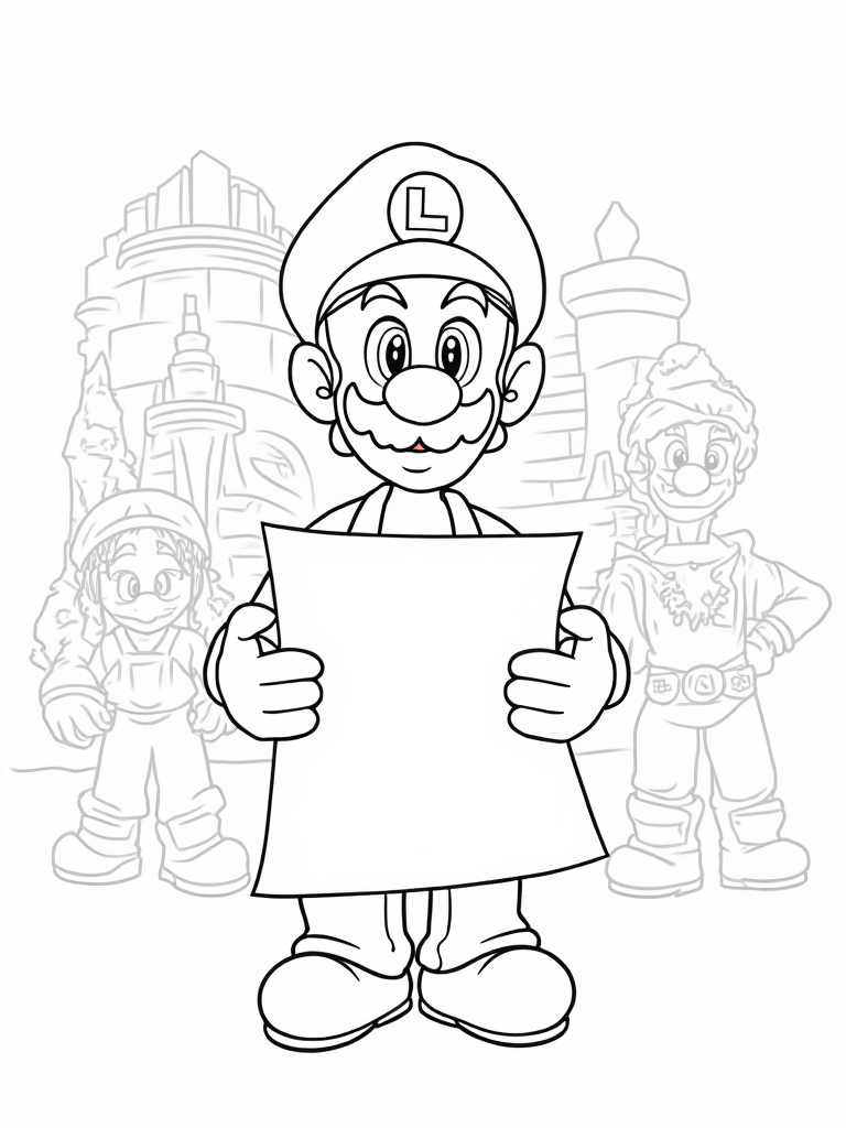 luigi coloring pages