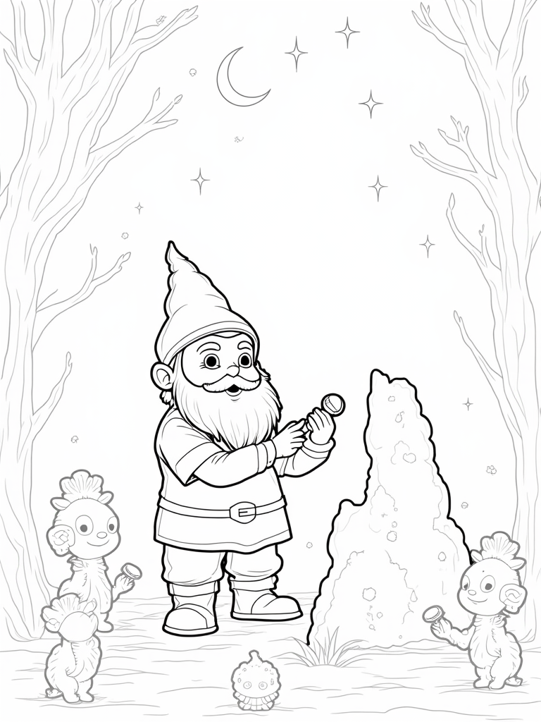 gnome coloring pages