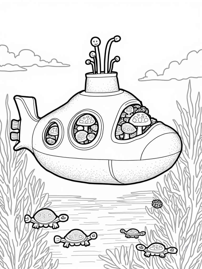 mushroom coloring pages