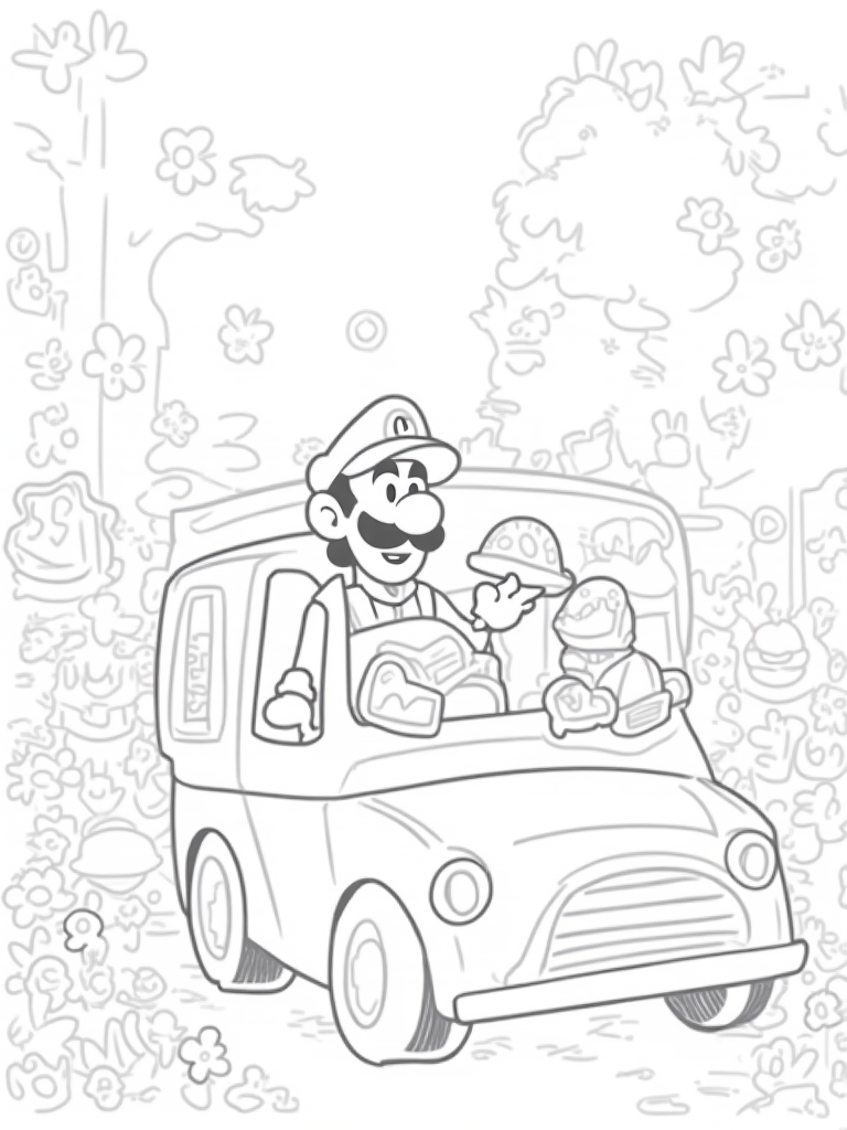 luigi coloring pages