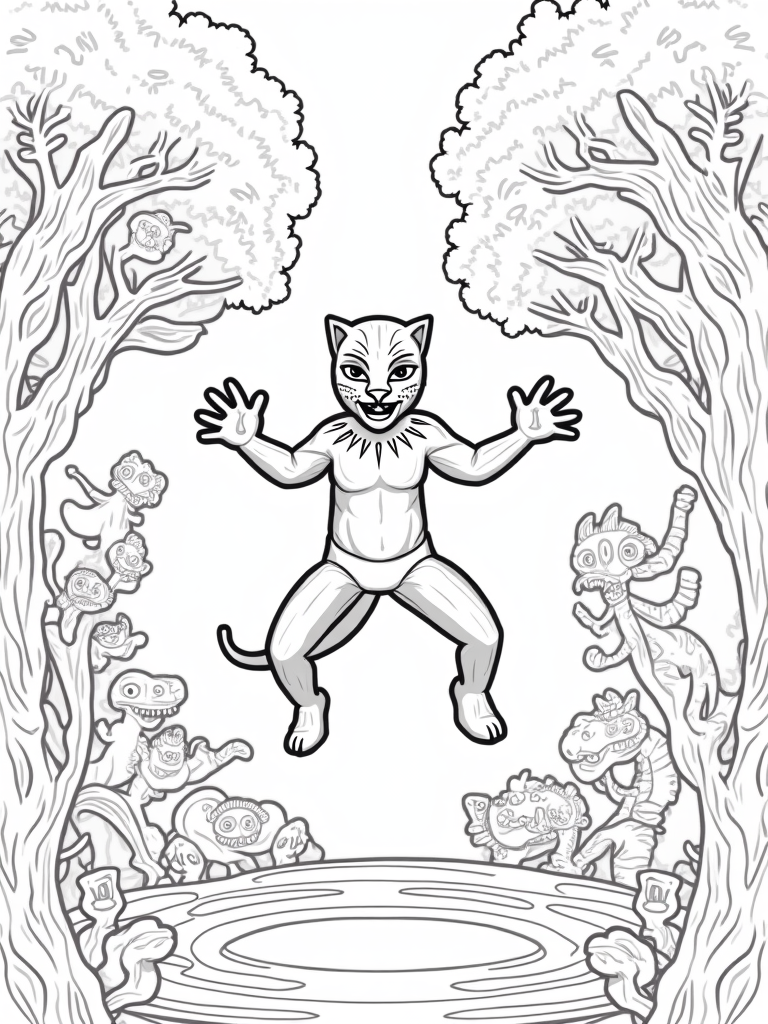 black panther coloring pages