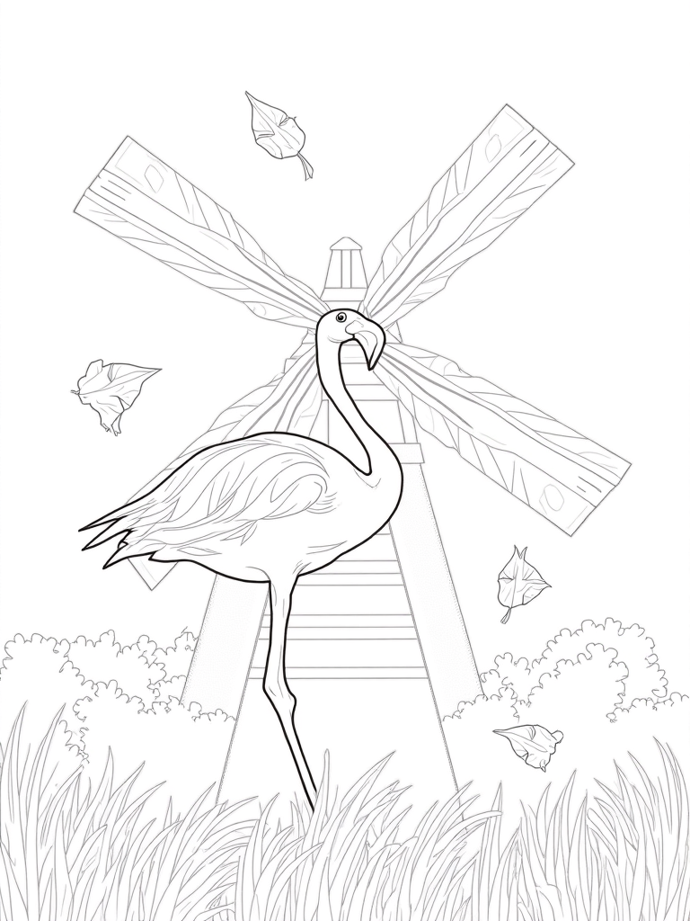 flamingo coloring pages
