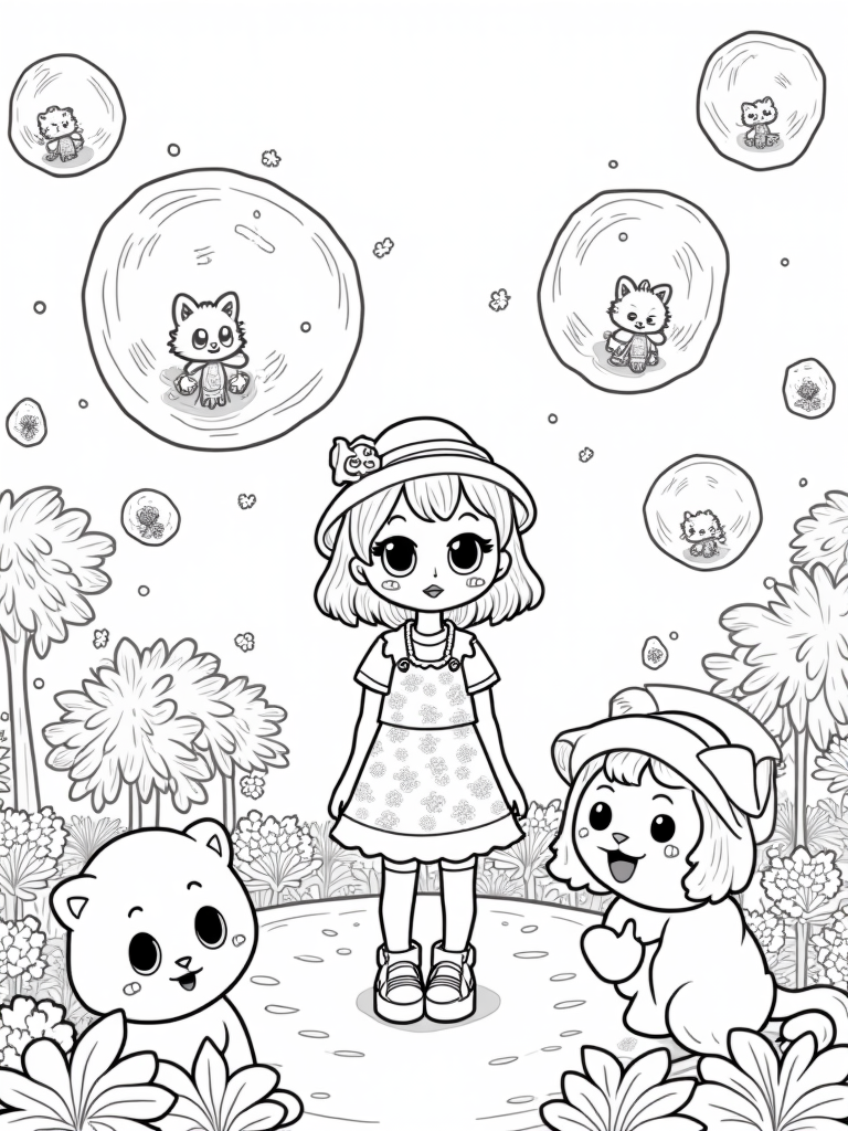 gabby's dollhouse coloring pages