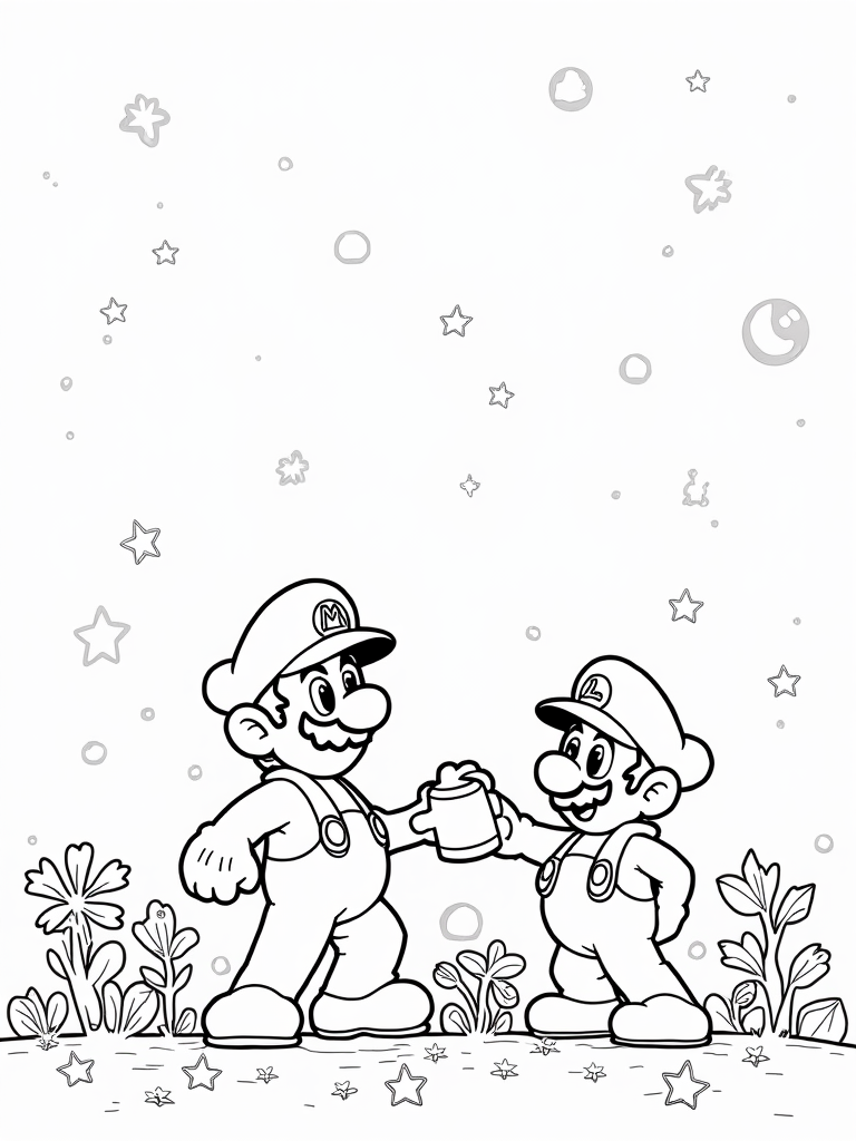 mario and luigi coloring pages