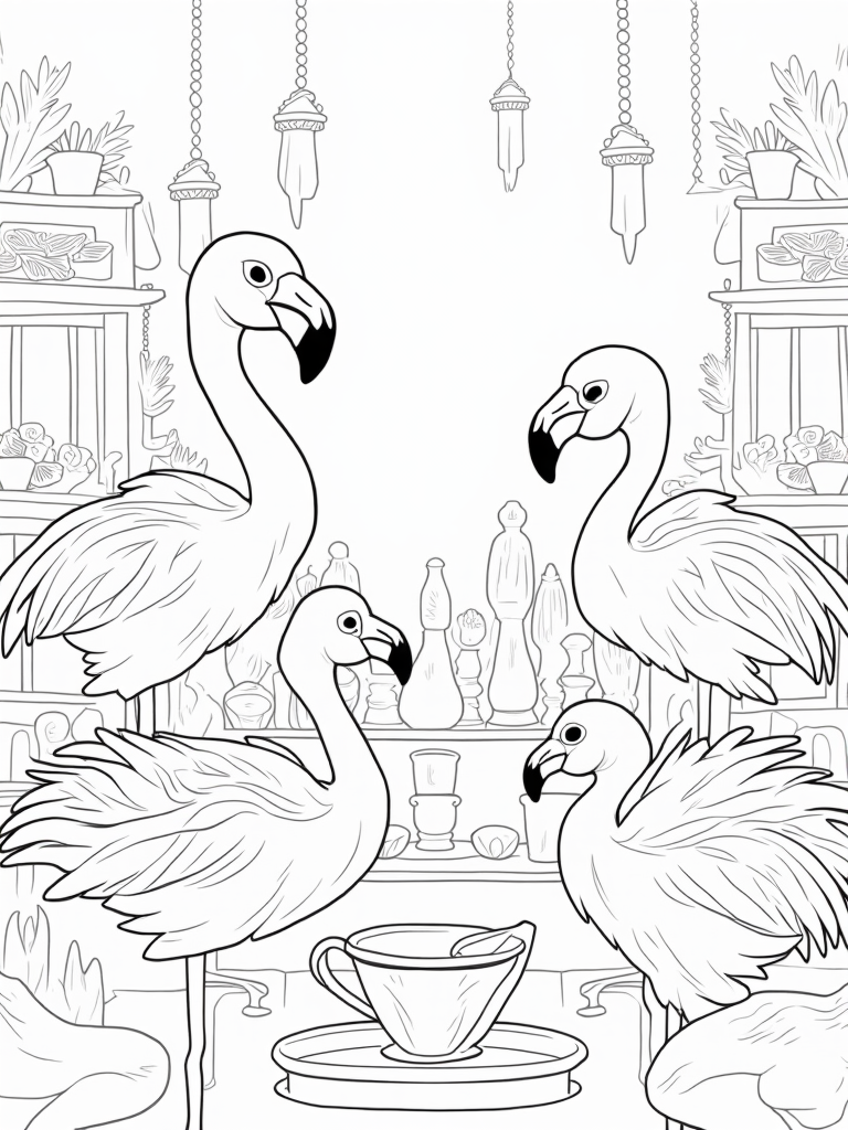 flamingo coloring pages