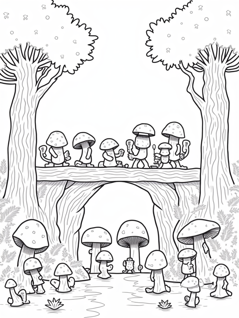 mushroom coloring pages