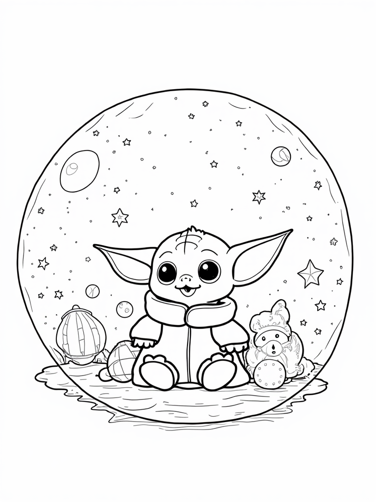 baby yoda coloring pages