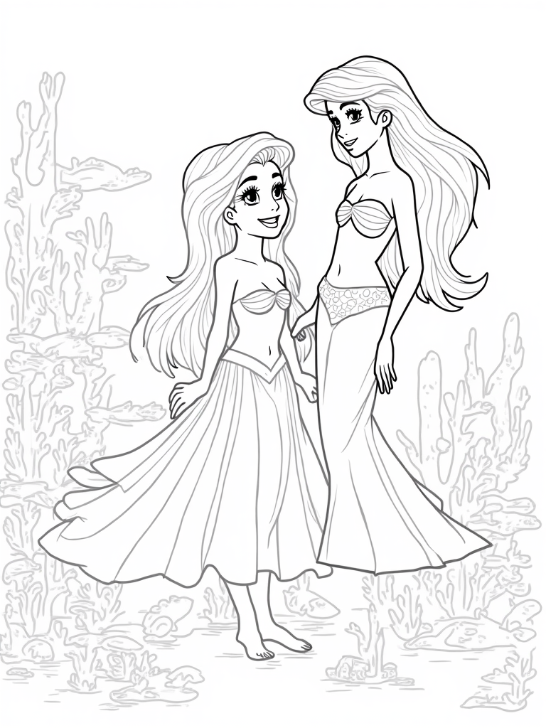 the little mermaid coloring pages