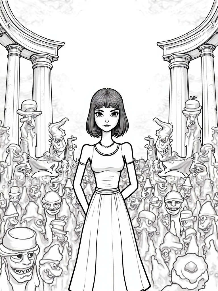 wednesday addams coloring pages