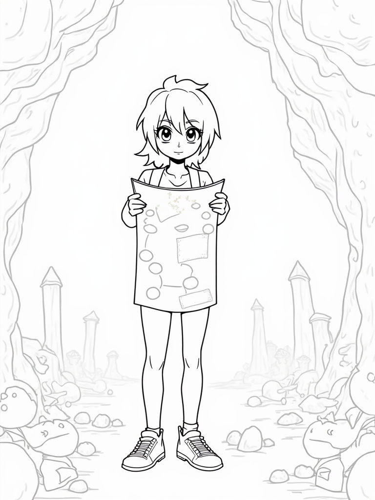 Kuromi treasure hunt in a cave