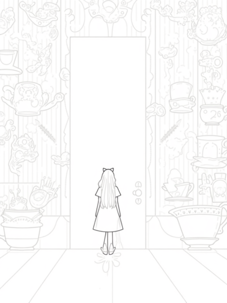 alice in wonderland coloring pages