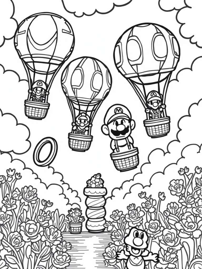 mario kart coloring pages