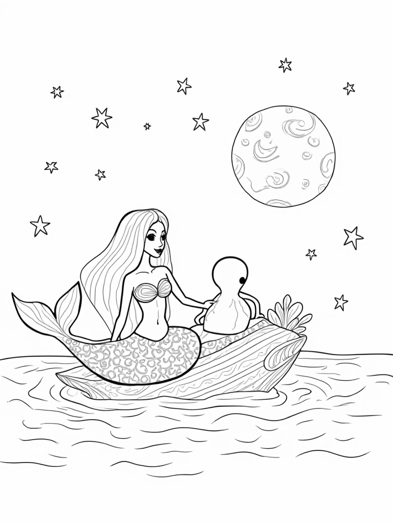 mermaid coloring pages