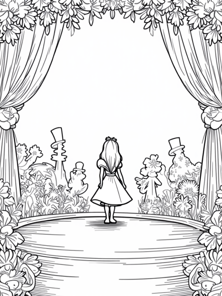 alice in wonderland coloring pages