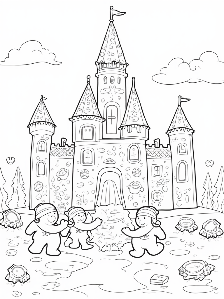 gingerbread house coloring pages
