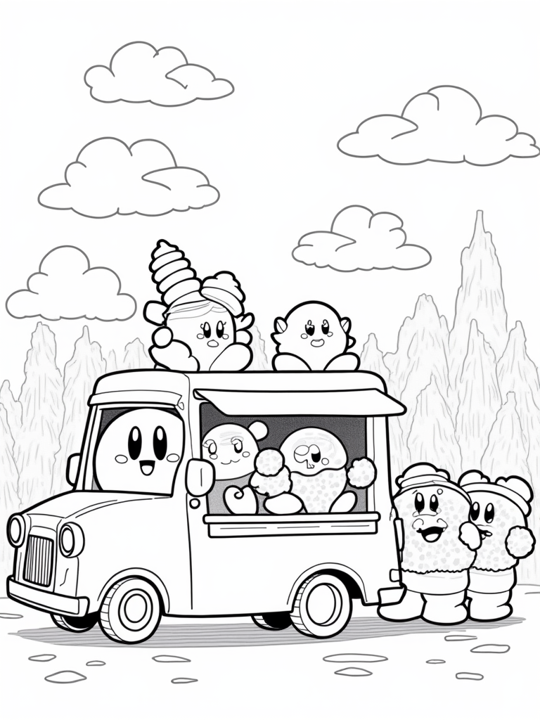 kirby coloring pages