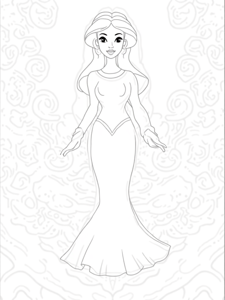 jasmine coloring pages