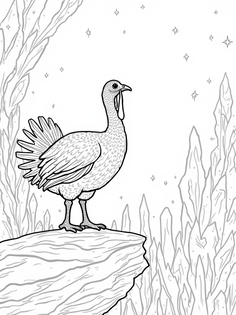 Turkey exploring a crystal cave