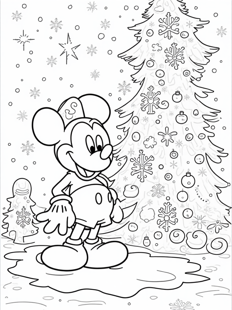 disney christmas coloring pages