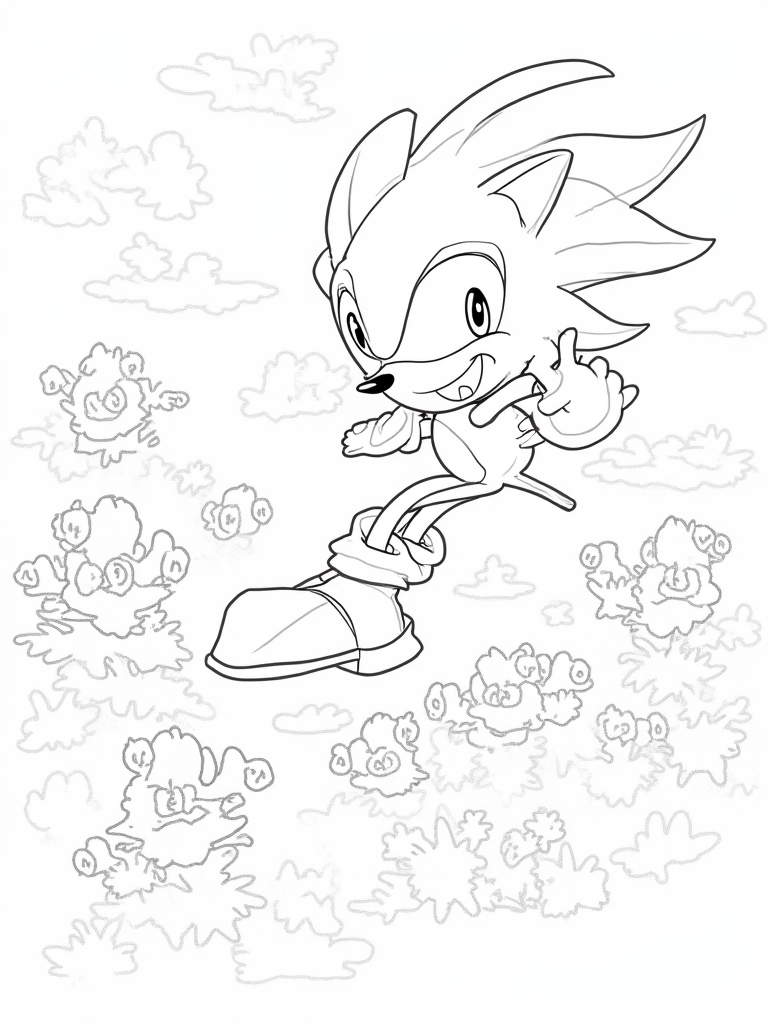 sonic coloring pages