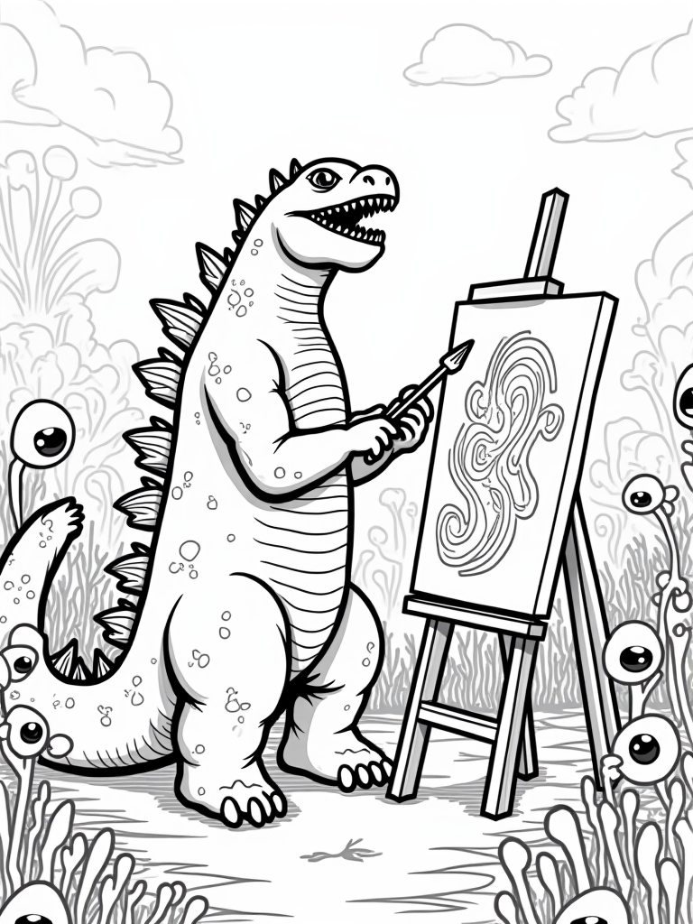 godzilla coloring pages
