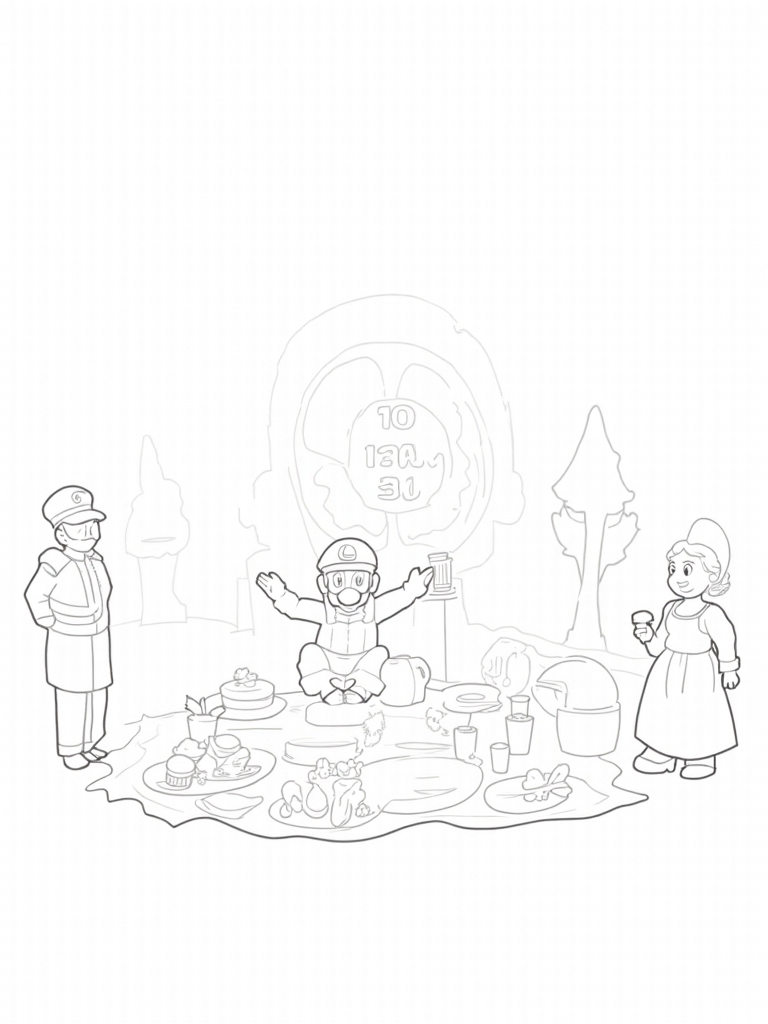 luigi coloring pages