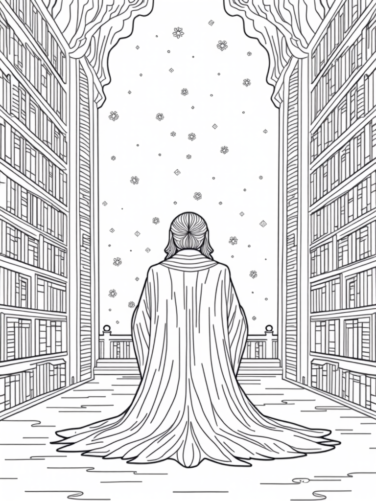 Star Whisperer in a cosmic library