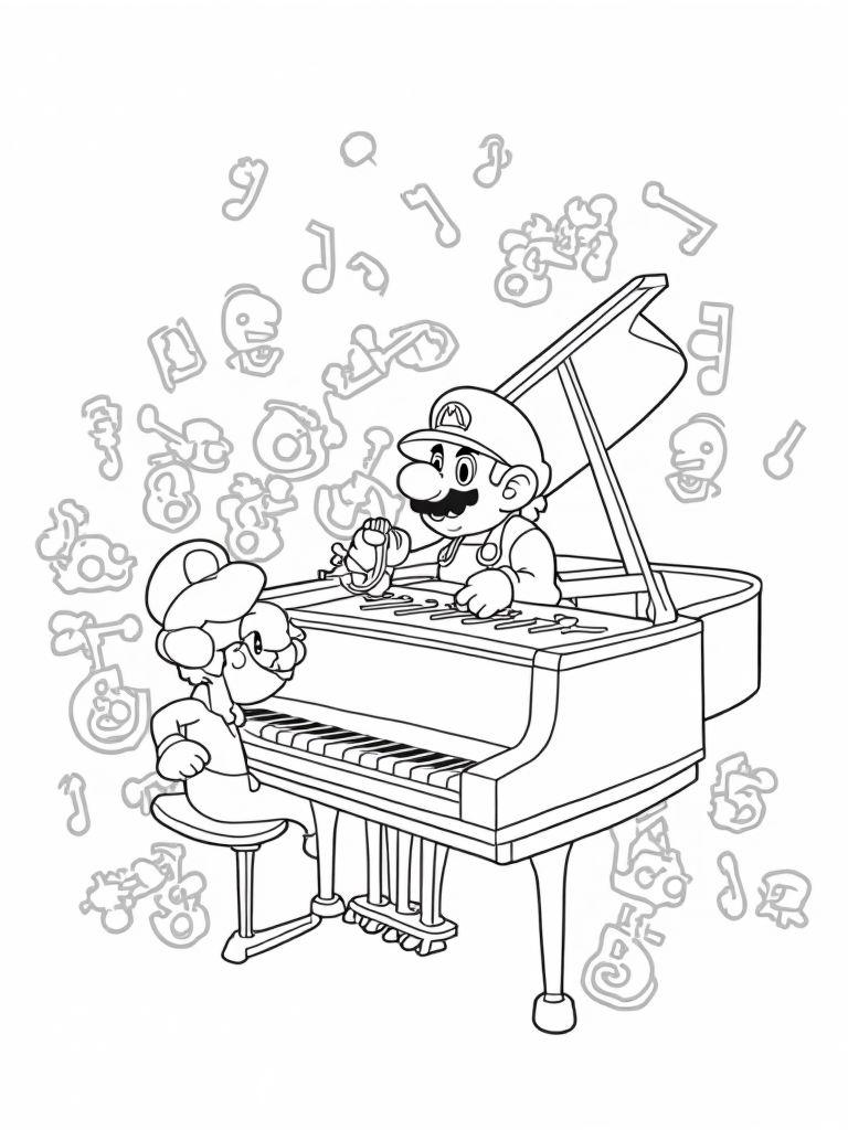 mario and luigi coloring pages