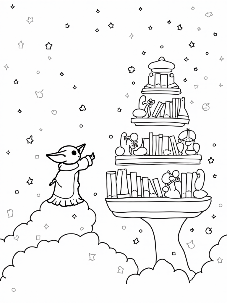 baby yoda coloring pages