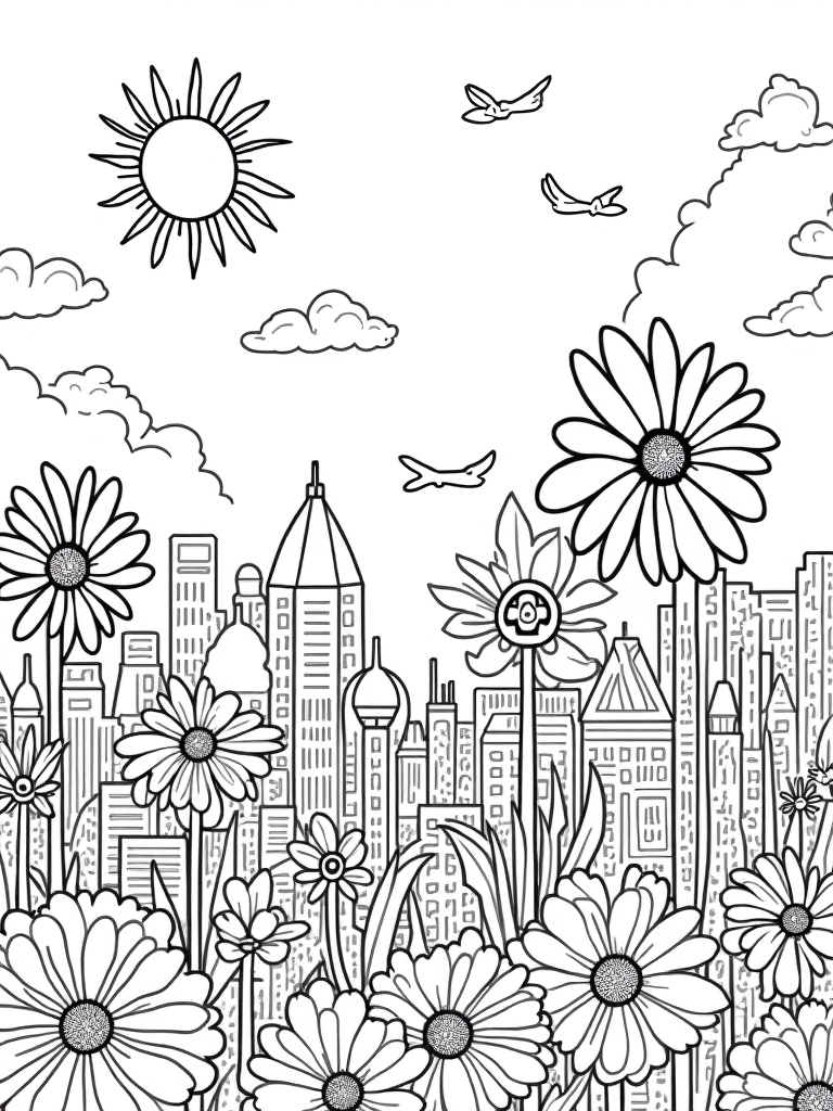 flower coloring pages
