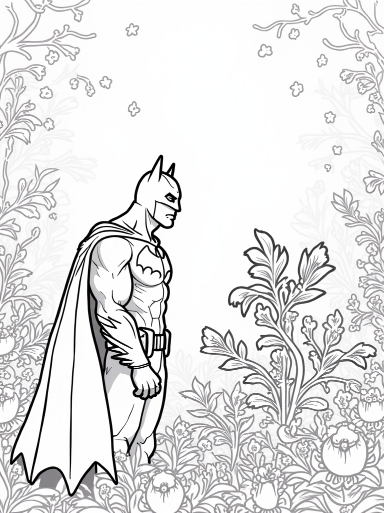 Batman in the magical garden