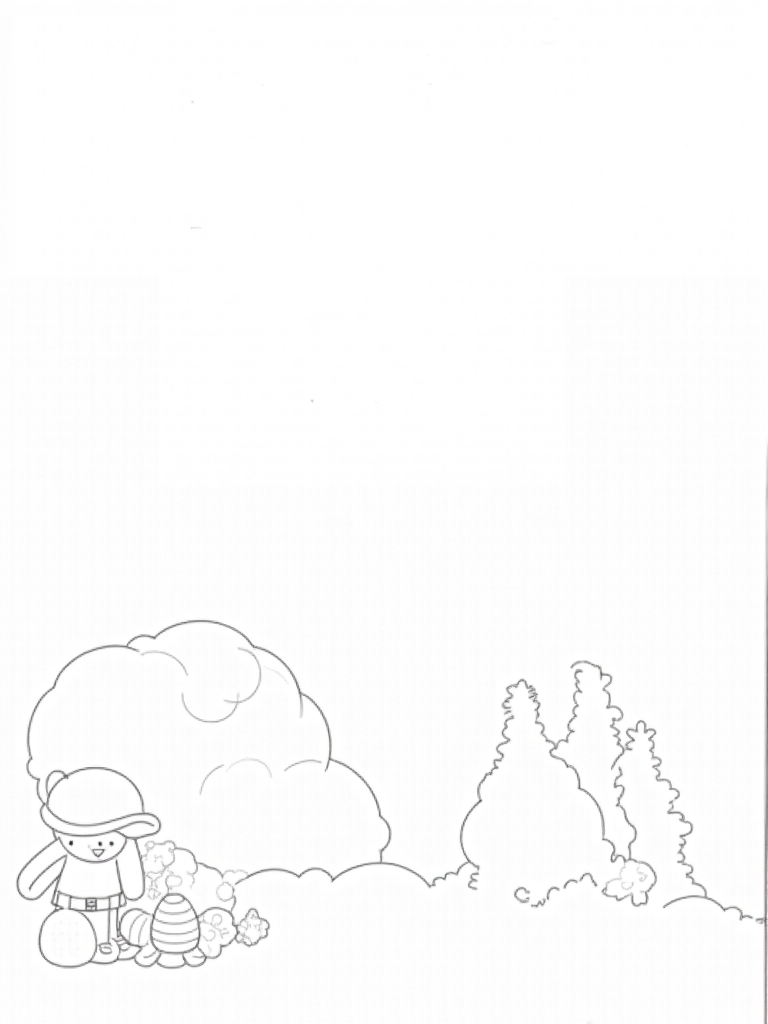 Bunny searching for Easter eggs Coloring Page - Free & Printable