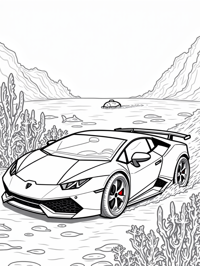 Lamborghini underwater racing