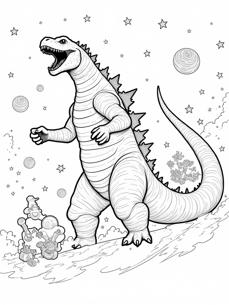 godzilla coloring pages