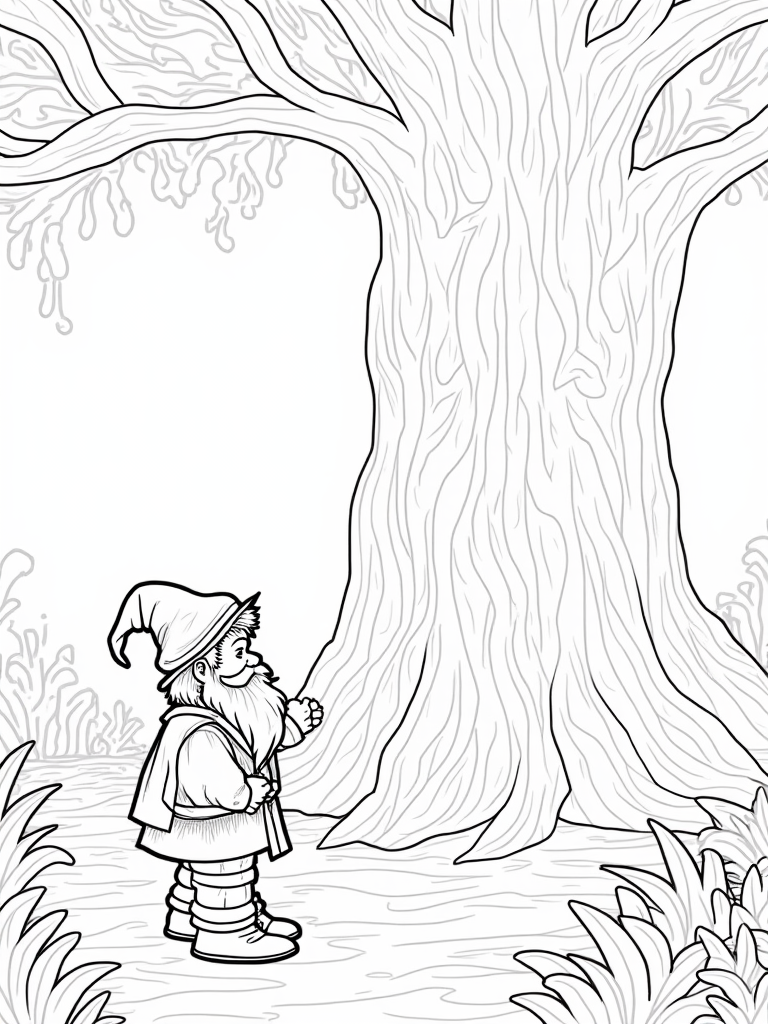 gnome coloring pages