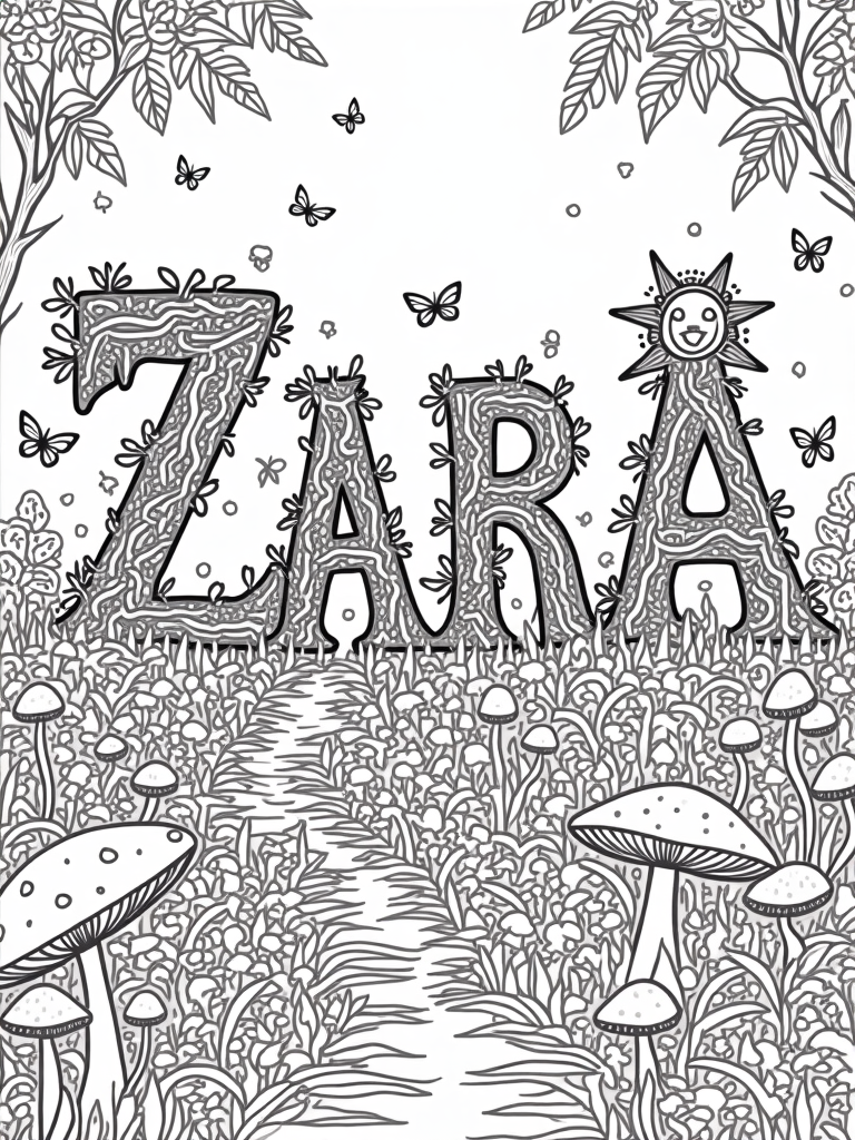 name coloring pages
