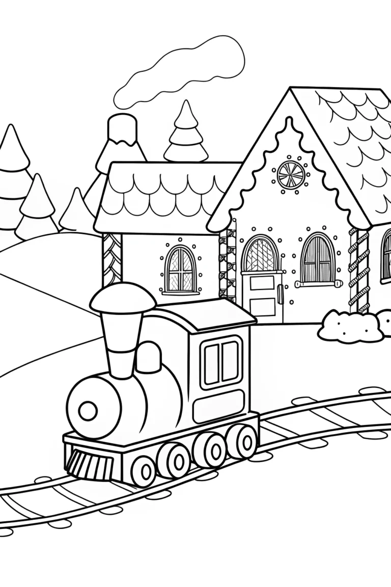 gingerbread house coloring pages