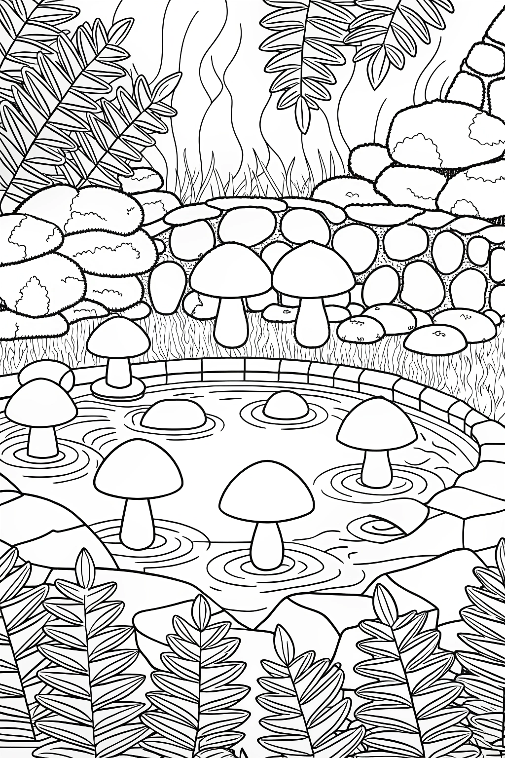 mushroom coloring pages