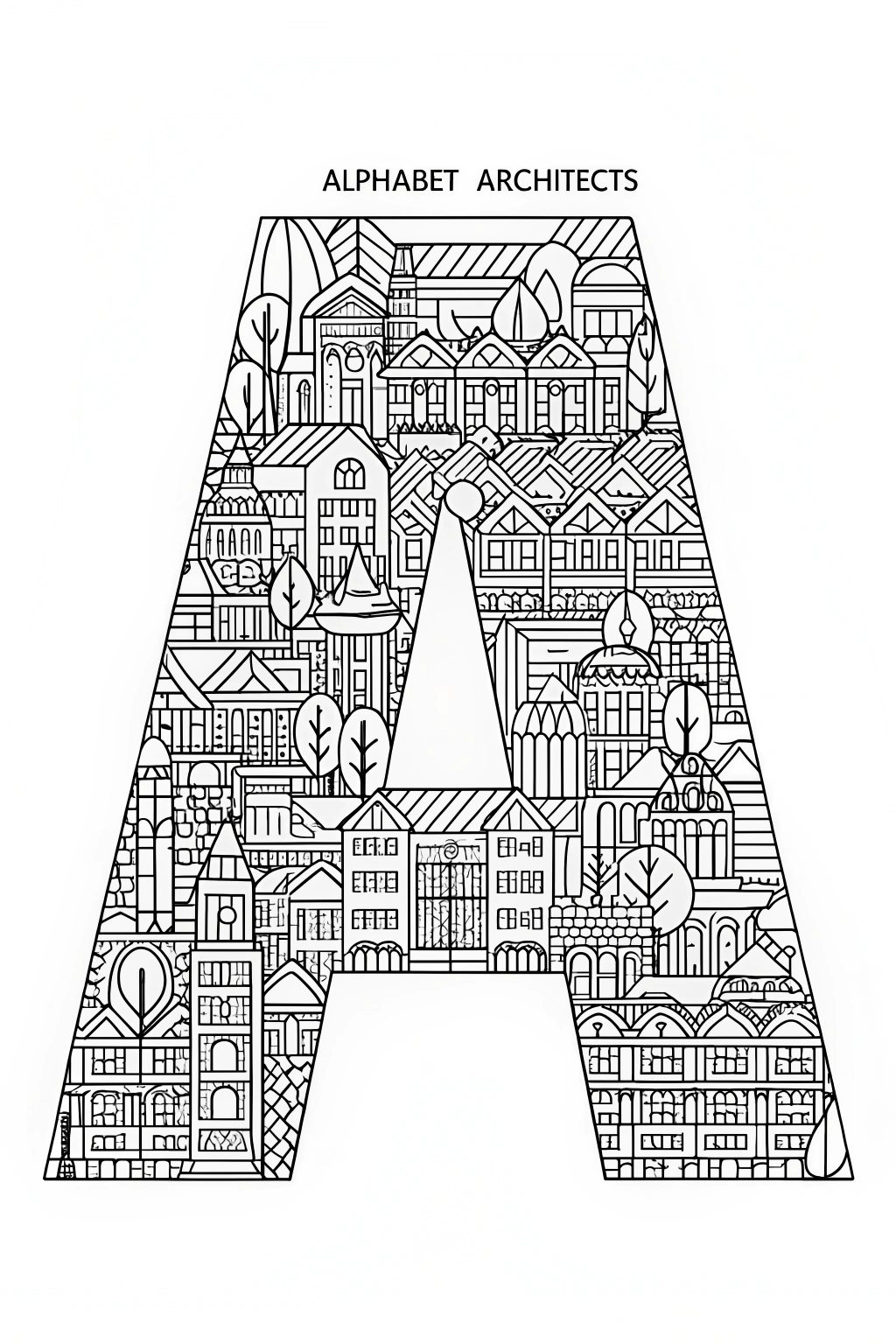 letters of the alphabet coloring pages