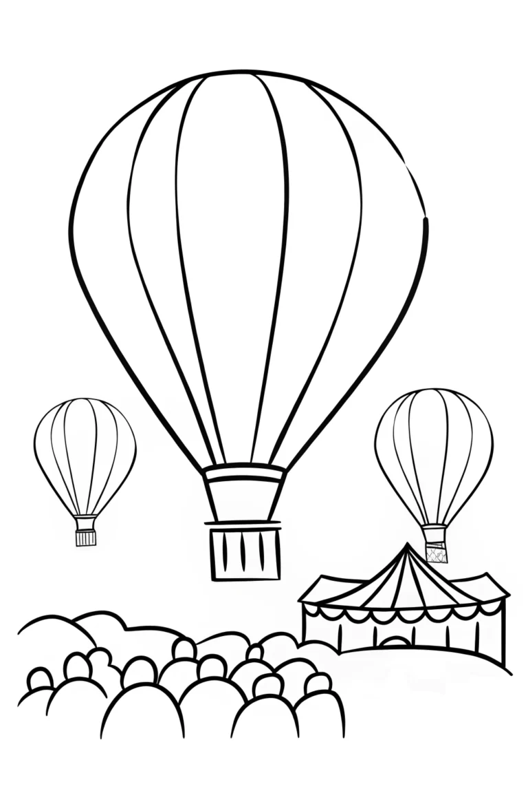 Hot air balloon festival fun Coloring Page - Free & Printable