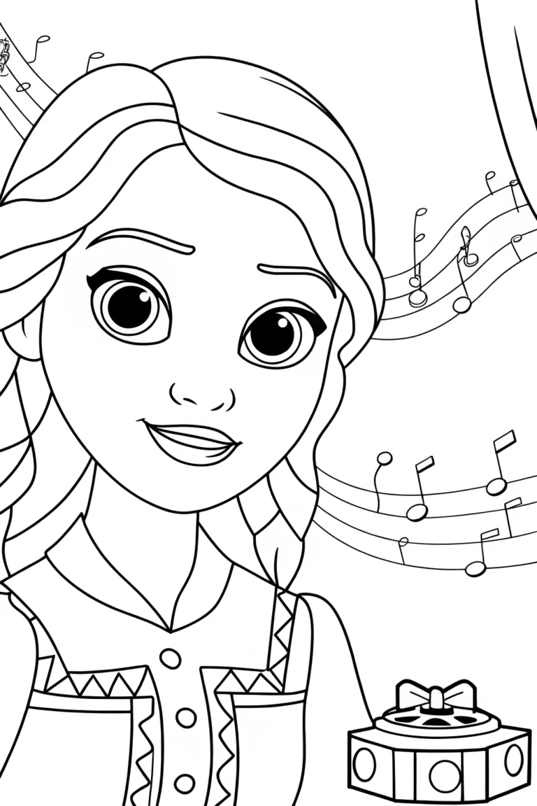 LEGO Disney Princess Coloring Pages - The Family Brick, image size:768x1152