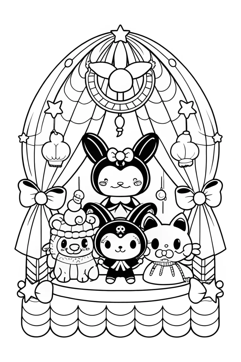 kuromi coloring pages