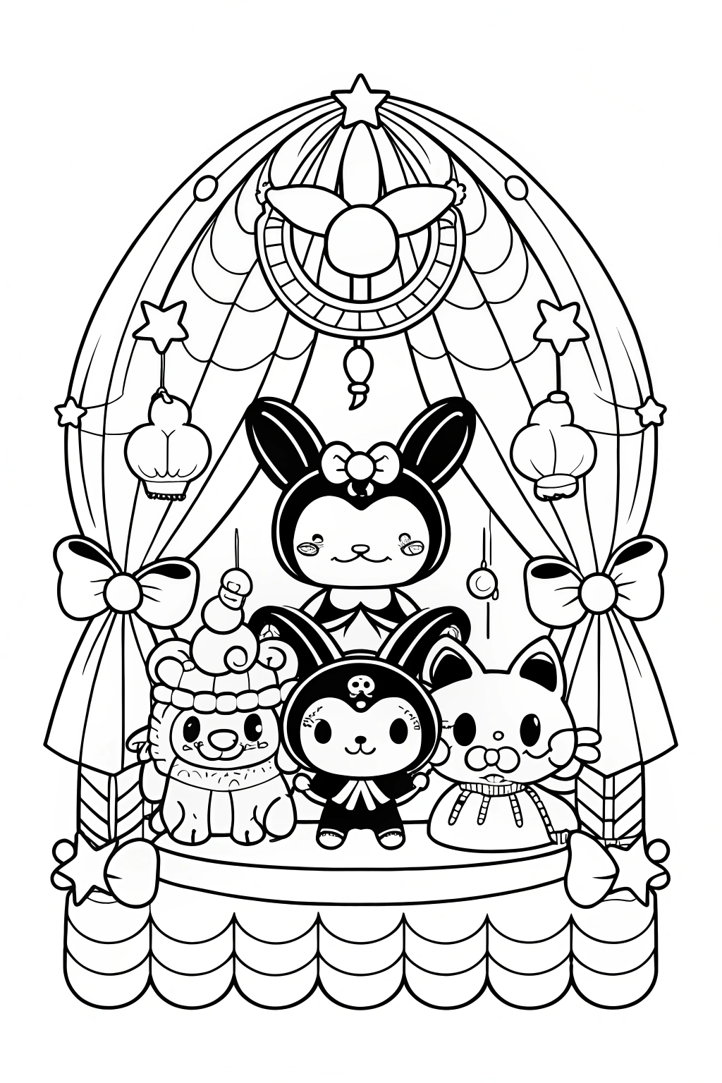 kuromi coloring pages