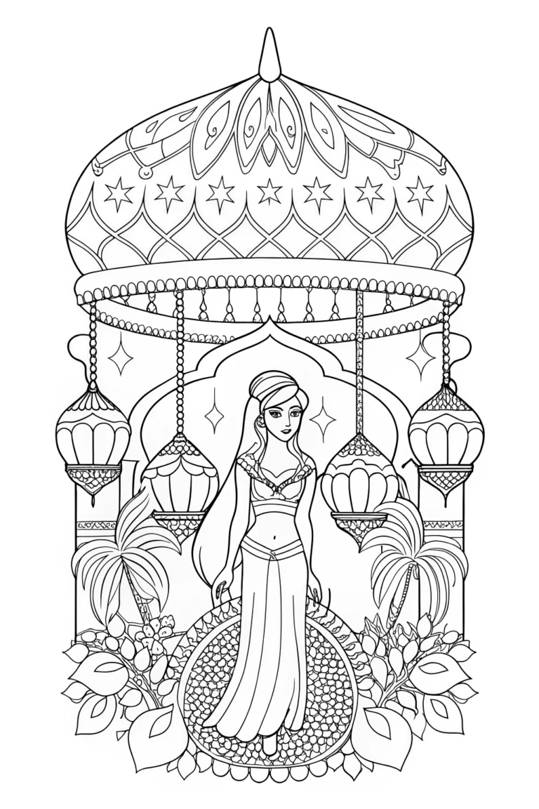 jasmine coloring pages