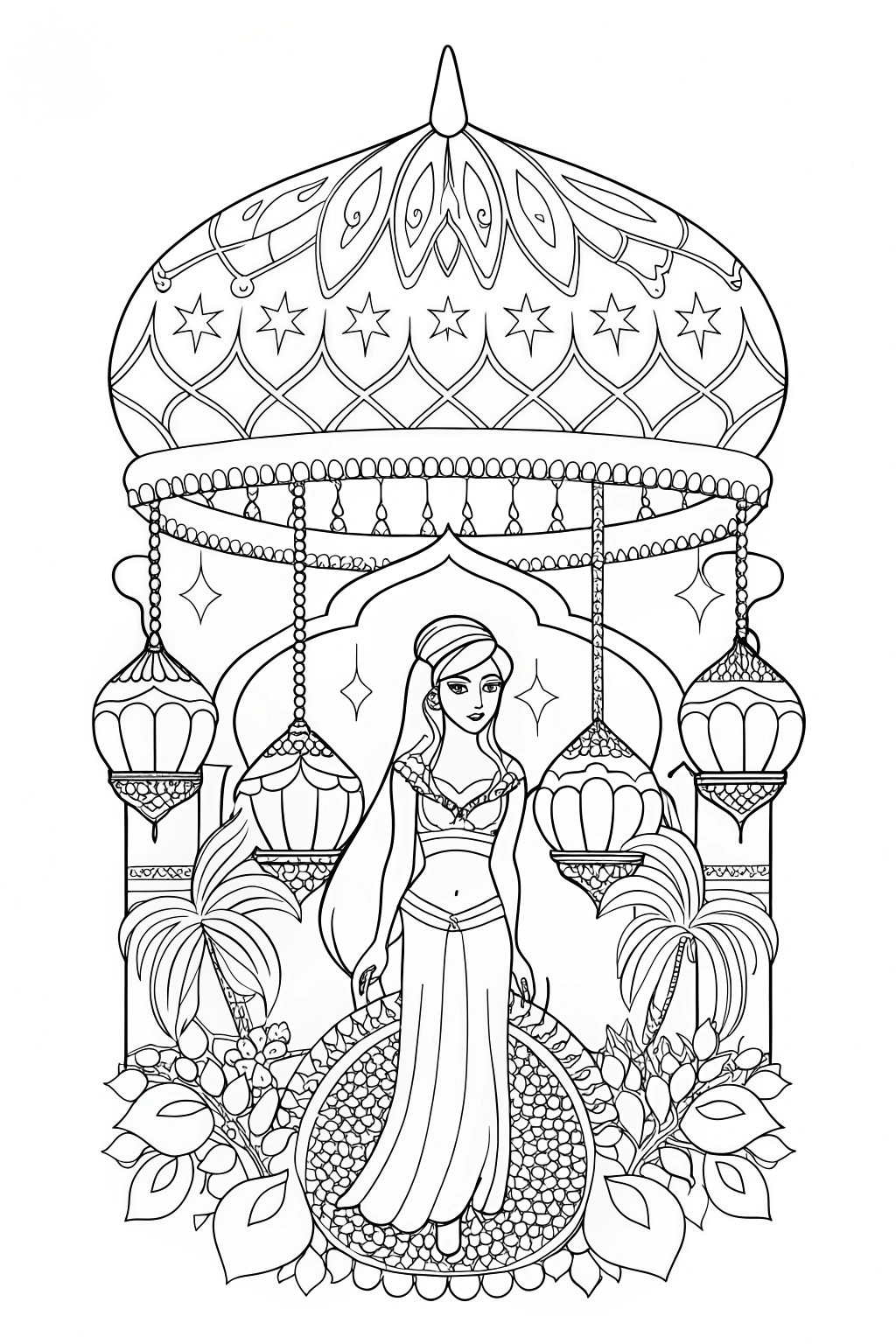 jasmine coloring pages