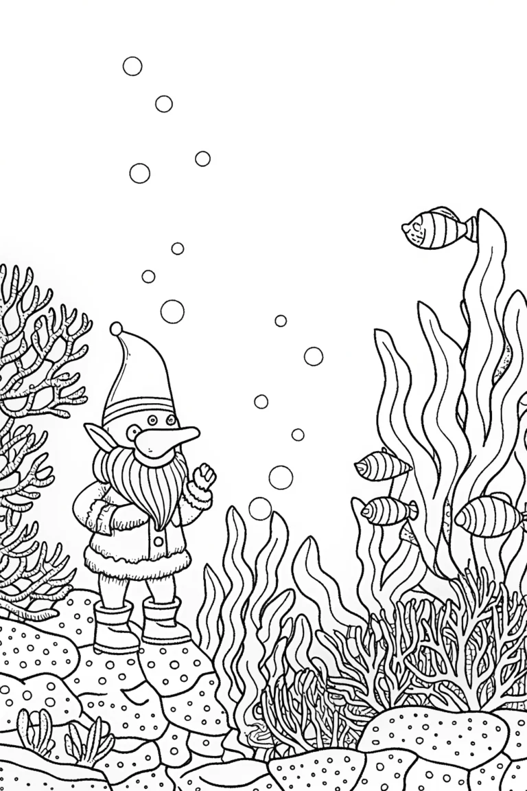 gnome coloring pages